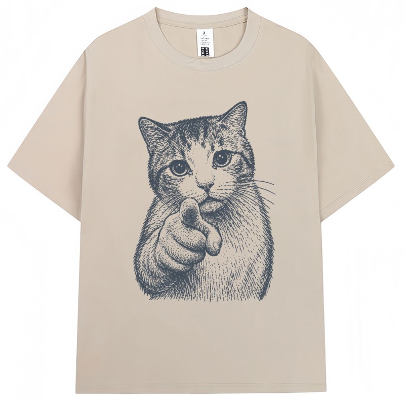 Summer Clothing Guide - 가이드 캣 패션 라운드 넥 퓨어