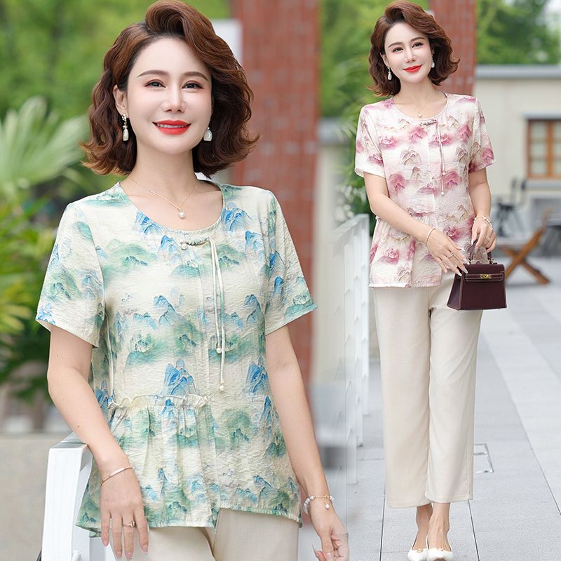 Summer Clothing Over 60 - 성숙한 여성 여름 패션 루즈핏 반팔
