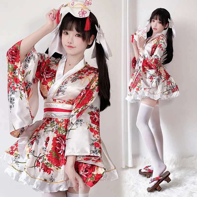 Summer Japanese Clothing - 일본식 수정된 기모노 드레스 여성용 목욕