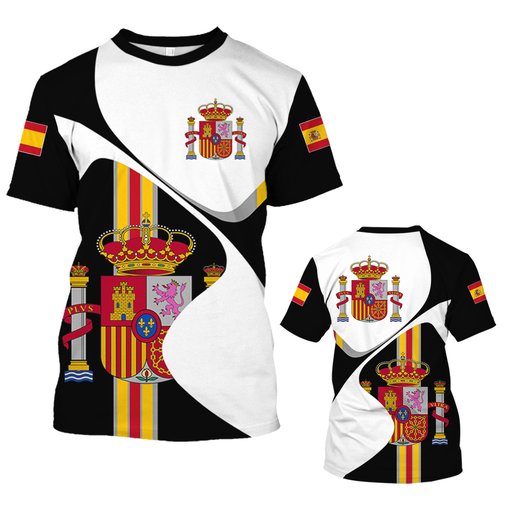 Summer Clothing In Spanish - 남성용 빈티지 스페인 티셔츠, 스페인 그래픽