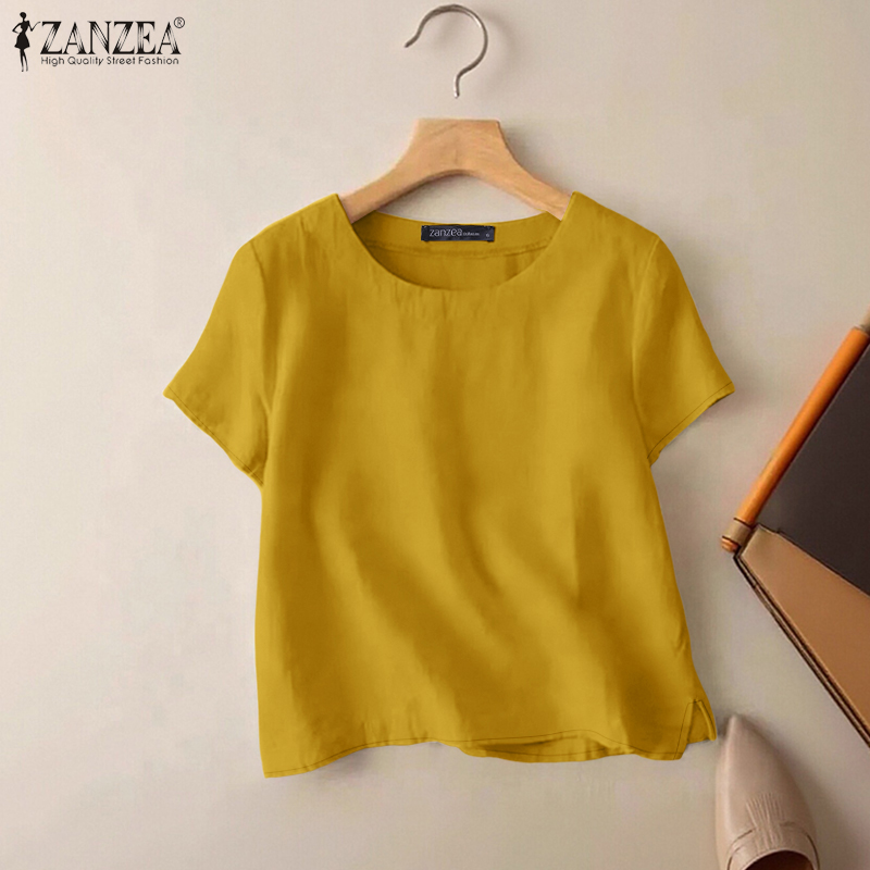 Summer Days Clothing - ZANZEA 여성용 여름 캐주얼 코튼 블라우스