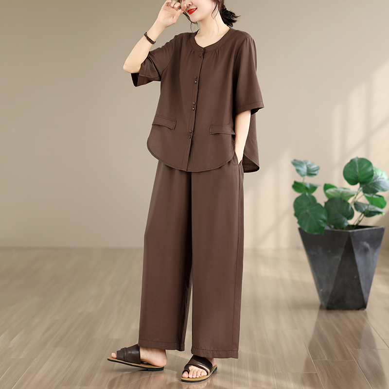 Summer Clothing Over 60 - 새로운 여름 코튼 린넨 루즈핏 유행