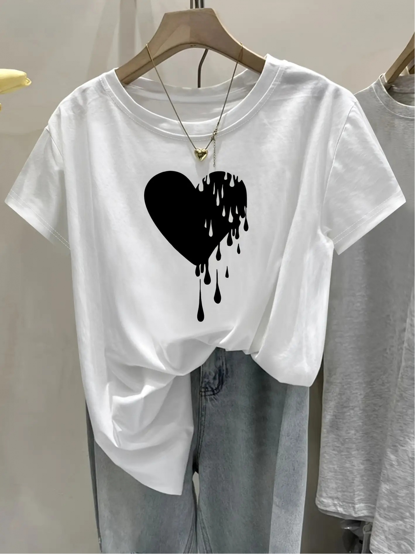 Summer Clothing Drip - 2026 여성 한국 일본 스타일 흰색과