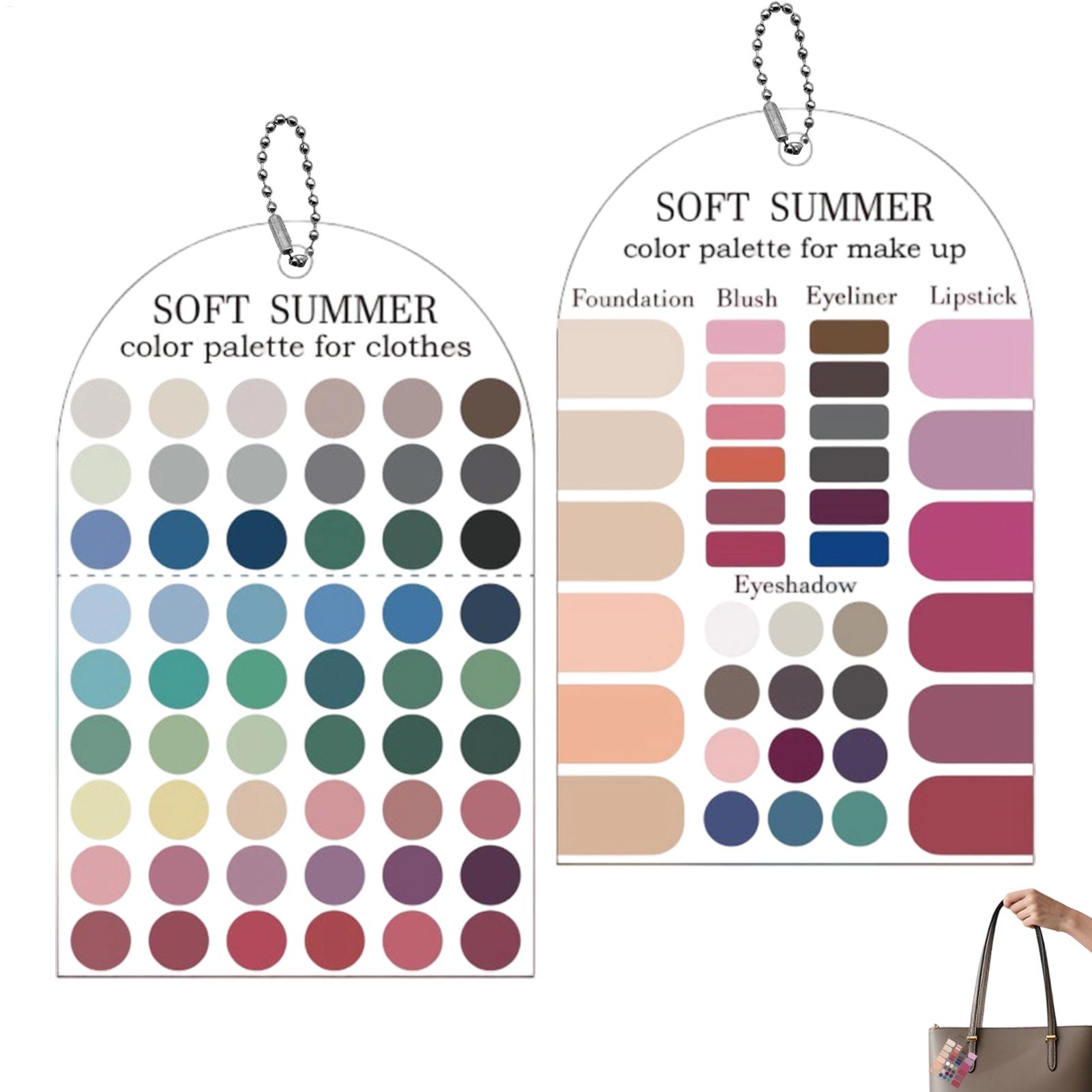 2pcs 소프트 여름 컬러 팔레트 카드 아크릴 계절별  - Summer Clothing Guide 리뷰 및 가격