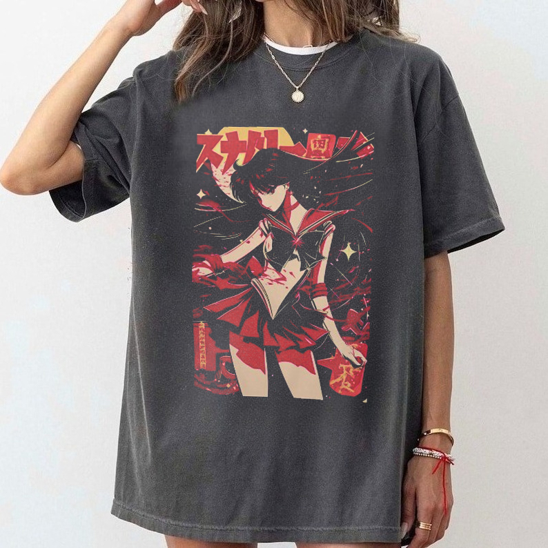 세일러문 레트로 90년대 애니메이션 그래픽 티셔츠 여름 - Summer Japanese Clothing 리뷰 및 가격