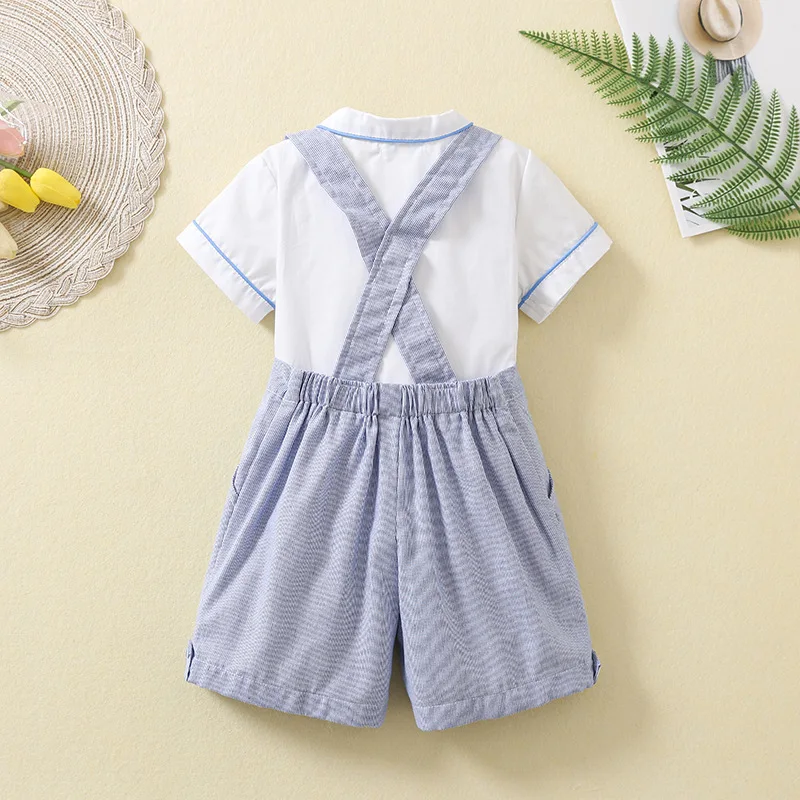 생일 아기 소년 옷 스페인어 어린이 탑 + 멜빵 바지  - Summer Clothing In Spanish 리뷰 및 가격