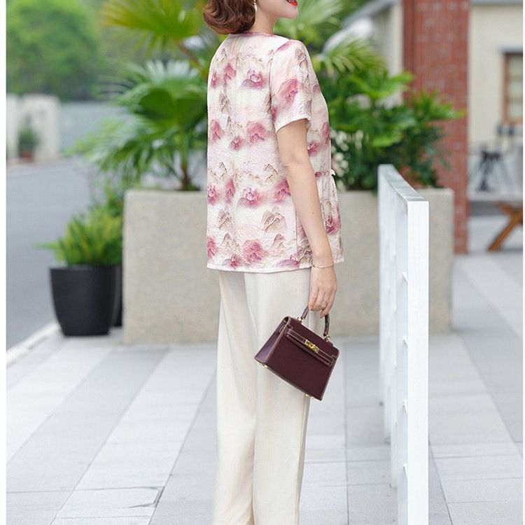 성숙한 여성 여름 패션 루즈핏 반팔 쉬폰 탑 빈티지 스 - Summer Clothing Over 60 리뷰 및 가격