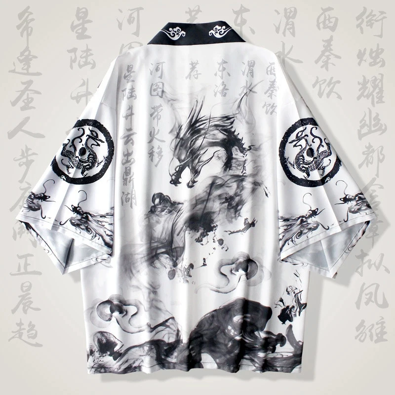 일본 전통 의상 일본 기모노 여성용 잉크 드래곤 프린트 - Summer Japanese Clothing 리뷰 및 가격