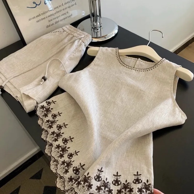 심플한 올드머니 스타일 면과 린넨 중공업 자수 레이스  - Summer Clothing Linen 리뷰 및 가격