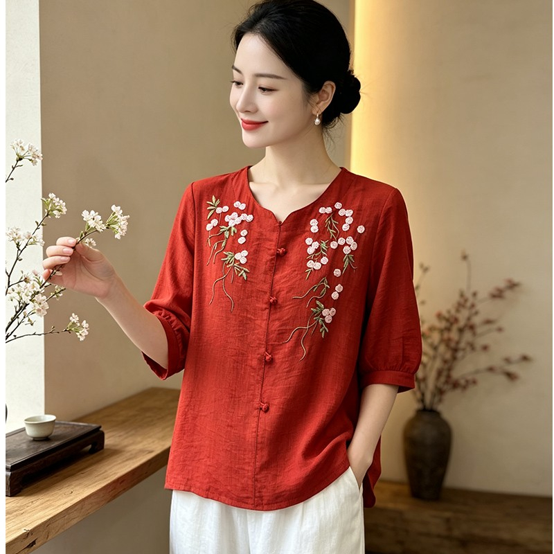 여름 여성 의류 새로운 빈티지 루즈 캐주얼 하프 슬리브 - Summer Days Clothing 리뷰 및 가격