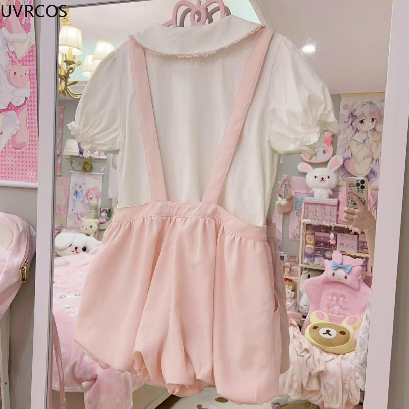 일본 카와이 귀여운 로리타 스타일 반바지 세트 여성 달 - Summer Japanese Clothing 리뷰 및 가격