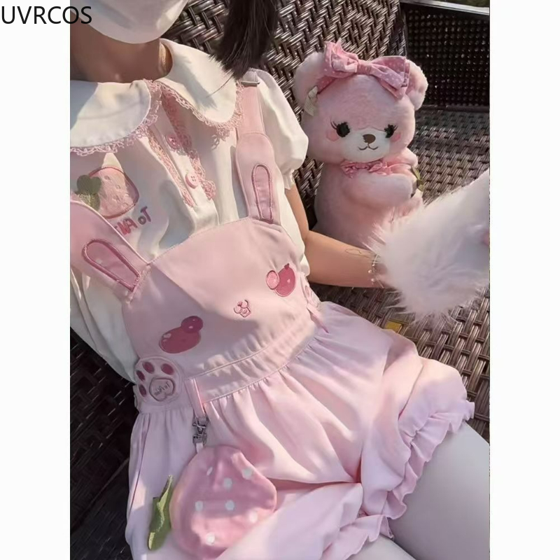 일본 카와이 귀여운 로리타 스타일 반바지 세트 여성 달 - Summer Japanese Clothing 리뷰 및 가격