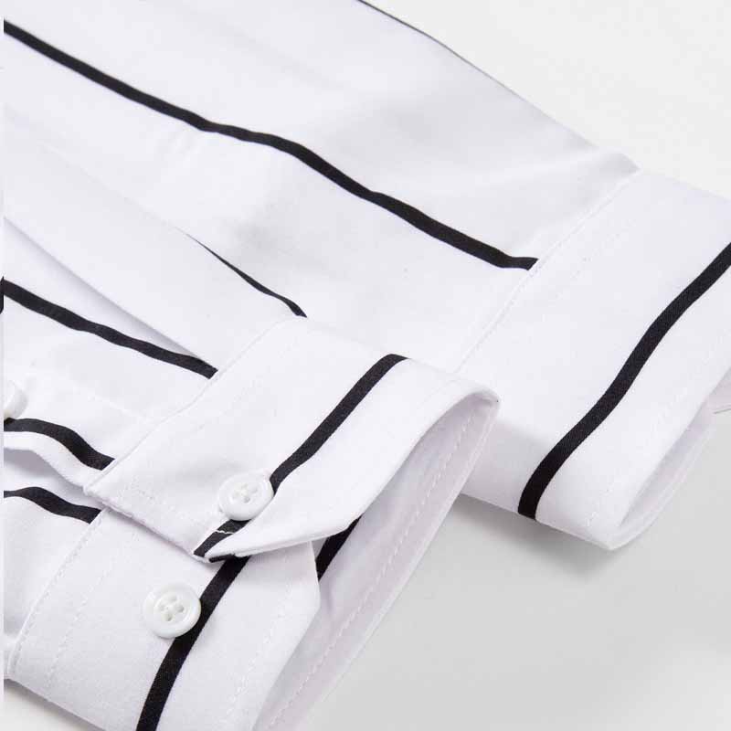 남성 스트라이프 드레스 셔츠 긴팔 슬림핏 포멀 비즈니스 - Summer Clothing Long Sleeve 리뷰 및 가격