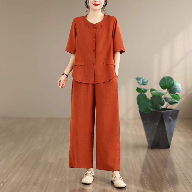 새로운 여름 코튼 린넨 루즈핏 유행 와이드 레그 팬츠  - Summer Clothing Over 60 리뷰 및 가격