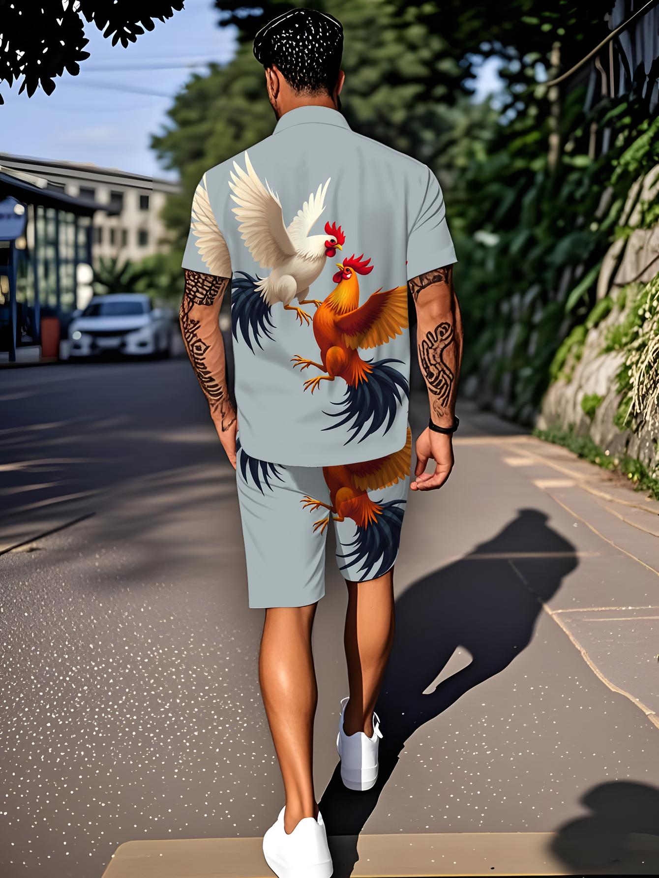 남성 셔츠 세트 2026 봄/여름 3D 프린팅 남성 스 - Summer Clothing Drip 리뷰 및 가격
