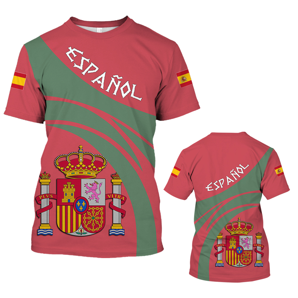 2026 빈티지 스페인 티셔츠, 3D 국기 스페인 그래 - Summer Clothing In Spanish 리뷰 및 가격