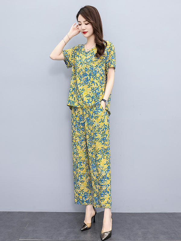 여름 신상 루즈핏 한국 스타일 반팔 투피스 세트 만능  - Summer Clothing Over 60 리뷰 및 가격