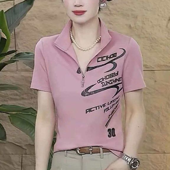 2026년 여름 유행 슬림핏 반팔 티셔츠 스탠드 칼라  - Summer Clothing Over 60 리뷰 및 가격